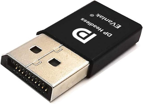 DisplayPort Headless Ghost Display Emulator for PC 4K DP Dummy Plug (fit Headless 1080@60Hz-3840x2160@17hz)...