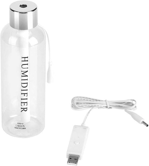 300ml USB Cool Mist Humidifier, Portable Mini Cool Mist Water Bottle Humidifier for Bedroom Desk Car Travel Office Baby Home...