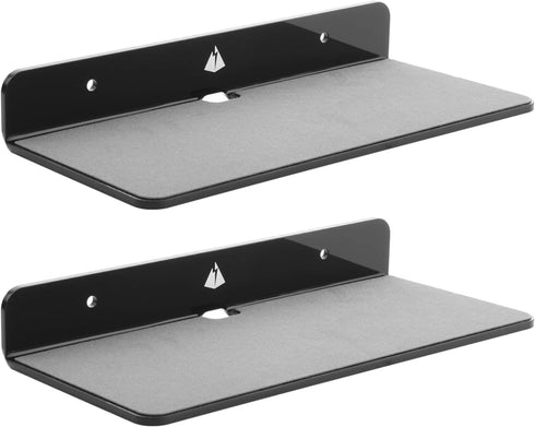 TXEsign Wall Shelves Speaker Shelf-2 Pack, 9 Inch Small Wall Shelf Speaker Mount for Bluetooth Speaker, Webcam, Mesh Router, Clock, Cell Phones, T...