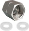 304 Stainless Steel Garden Hose Adapter 3/4"GHT Female to Female Water Pipe Connector with 2 Extra Washers...