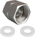 304 Stainless Steel Garden Hose Adapter 3/4"GHT Female to Female Water Pipe Connector with 2 Extra Washers...