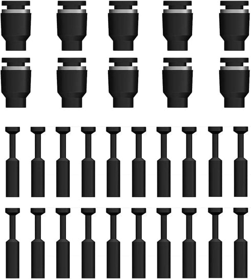 30 pcs 3/16 inch Pneumatic Cap Style Plug Fitting,Push-to-Connect Fitting Plug For 3/16 pneumatic tube and pneumatic fittings...
