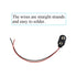 I Type 9V Battery Buckle Snap Connector 15cm Clip Tight Pre Stripped Ends Easy to Solder Access Better Leather Housing 2 Straight Long Cable Wires...