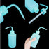 2pcs 150ml 5Oz Wash Bottle Blue Narrow Mouth Squeeze Bottle Medical Lab Plastic Safety Squeeze Bottle No Spill Bend Mouth Watering Cans...
