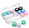 6 Pack Contact Lens Case, Portable Spin Top Contact Lenses Cases with Remover Tool Tweezers Contact Solution Bottle Clear Contacts Storage Kit for...