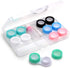6 Pack Contact Lens Case, Portable Spin Top Contact Lenses Cases with Remover Tool Tweezers Contact Solution Bottle Clear Contacts Storage Kit for...