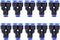 Air Push Quick Fittings, 10Pcs Pneumatic Connectors Push to Connect Fittings Kit, 5/16" 8mm Od Quick Release Connectors Y Splitters...