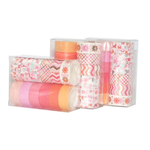 YUBBAEX 12 Rolls Pink Gold Washi Tape Set Masking Decorative Tapes (Pink Mix)...