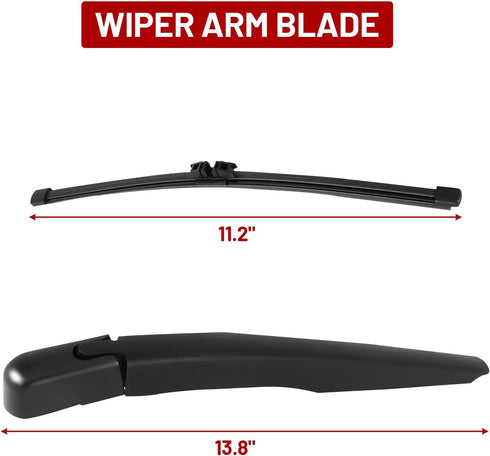 Rear Windshield Wiper Arm Blade Compatible with Ford Explorer 2011-2018, 2013-2019 Escape, 2015-2019 Lincoln MKX, Replace BB5Z17526C, OEM Style Re...