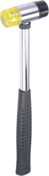 uxcell 25mm Double-Faced Rubber Hammer with Soft/Hard Replacement Mallet Non-Slip Grip for Leather Crafts, Woodworking and Flooring Installation...