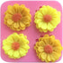 3D Daisy Rose Flowers Silicone Mold Fondant Mould for Cupcake Cake Decorating Tool Chocolate Gumpaste Mold Sugarcraft Bakeware (4flowers molds)...