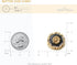 20 pcs Vintage Sunflower Black Enamel Sewing Metal Shank Coat Buttons -25mm -1"...