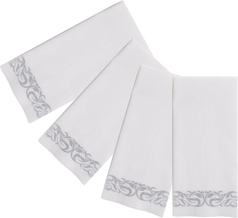 200 Disposable Hand Towels Soft and Absorbent Linen Feel Dinner Napkin Durable Decorative Bathroom Hand Napkins Good for Kitchen, Parties, Wedding...