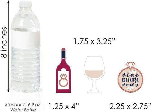 Big Dot of Happiness Vino Before Vows - DIY Shaped Winery Bridal Shower or Bachelorette Party Cut-Outs - 24 Count...