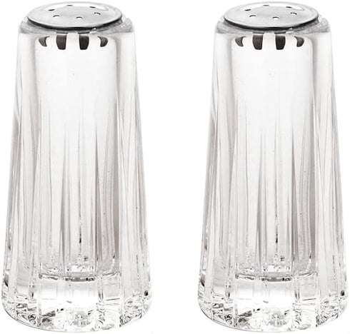 YBM Home Salt and Pepper Shakers Acrylic with Stainless Steel Lid, 1.5oz Clear Spice Herb Dispenser for Dining Table and Farmhouse Decoration, 123...