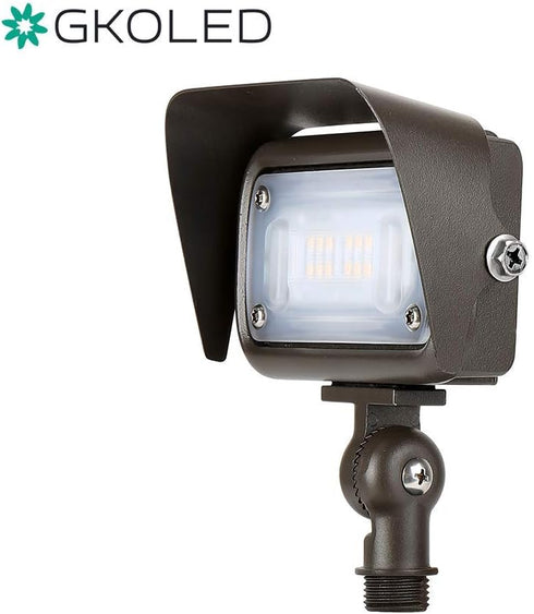 GKOLED Outdoor Angled Floodlight Aluminum Glare Shield for LED Landscape Light...