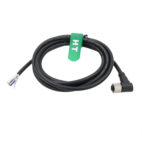 Sensor Actuator M12 A Coded 4 pin Elbow Female Shield Cable to Open Wire for Industrial Automation, Device Network DeviceNet, CANopen, IO Link, Pr...