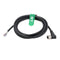 Sensor Actuator M12 A Coded 4 pin Elbow Female Shield Cable to Open Wire for Industrial Automation, Device Network DeviceNet, CANopen, IO Link, Pr...