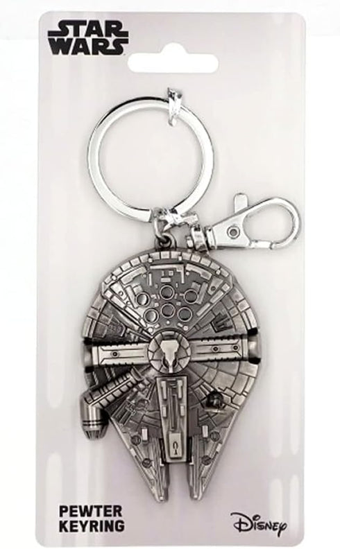 Disney Star Wars Millennium Falcon Pewter Key Ring,Silver ,Large...