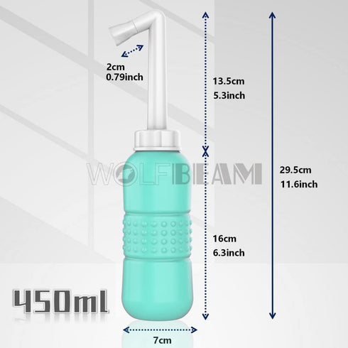 2in1 Portable Hand-held Vulva and Anus Cleaner and Personal Health Vaginal Washing Container, Travel Urinal Spray Scrubber for Personal Hygiene (P...