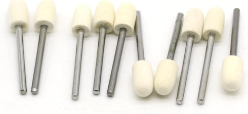 TEMO 10 pc Felt Burrs Wool Bob Polishing Grinding #5 Cylinder Ball 5/16 Inch with 1/8 Inch Shank for Dremel Rotary Tools...