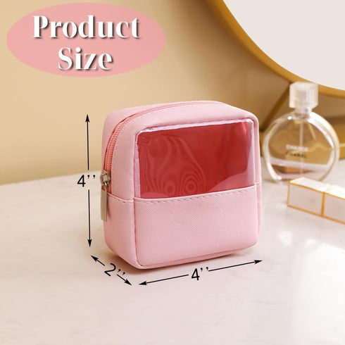 Travel Jewelry Case, Small Travel Jewelry Organizer Bag with Zipper and Clear Window, 6 Pcs Zipper Jewelry Pouch for Necklaces, Earrings, Rings, B...