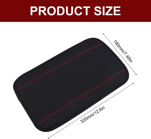 Car Armrest Pad, Auto Armrest Cushion?PU Leather Black Waterproof Center Console Pad Car Armrest Seat Box Cover Protector for Most Vehicle, SUV, T...