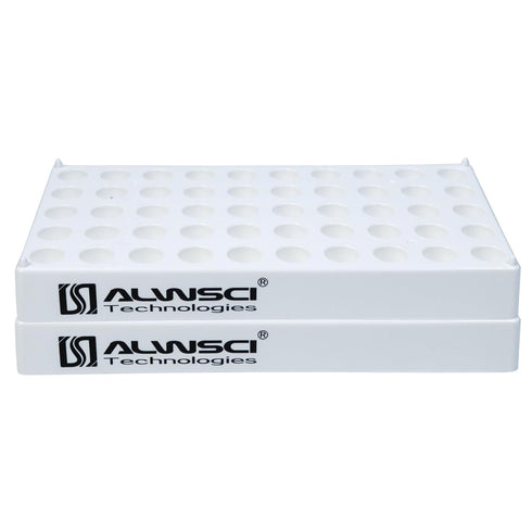 2PCS Autosampler Vial Rack, White, 12mm Multipurpose Vial Tray Holder Plastic for Lab 2ml Vial Storage by ALWSCI...