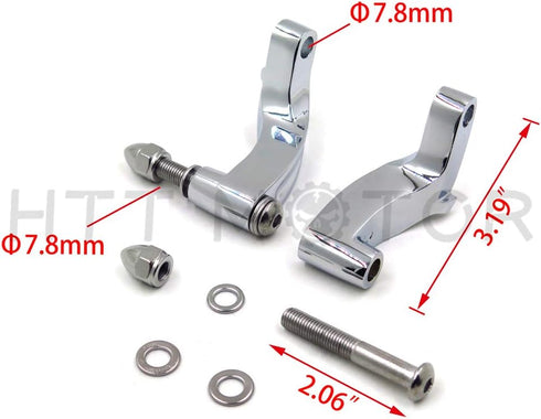 HTTMT MT387-CD Mirrors Mount Adapter Compatible with Harley Heritage Flstc Fxcwc Super Glide Fxdc Wide Cd...