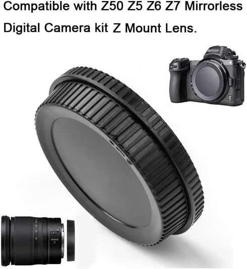 Camera Body Cap & Rear Lens Cap Cover Compatible for Nikon Z8 Z9 Z7II Z6II Z7 Z6 Z5 Z50 Camera kit Z Mount Lens (2 Pack)...