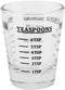Maxmartt Measuring Shot Glass, Measuring Cup 4 Scales 1ounce 30ml Small Glass Measuring Cup Oz/Ml/Teaspoon/Tablespoon Kitchen Tool with Ounces Mil...