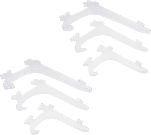 6PCS Acrylic Display Stand Plastic Plate Stands Holders Clear Acrylic Easels for Displaying Various Decorations...