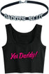 DADDY'S Choker Necklaces,Rhinestone Chokers For Women Honey Princess Hotwife,Cute Sexy Dad Collar For Girls,Letters Artifical Crystal Necklace,Fau...