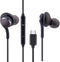 Stereo Earphones Compatible for Samsung Galaxy Note 10, Note 10+, S10, S9 Plus, Braided Cable with Mic and Volume Remote - Type-C Connector...