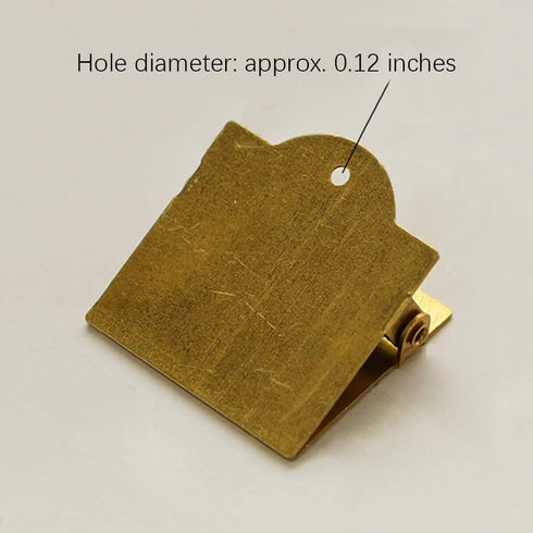 Reusable Brass Binder Clip Metal Binder Clips Paper Binder Clip Document Binder Clip Bill Binder Clip Decorative Notebook Binder Clip for Home Off...