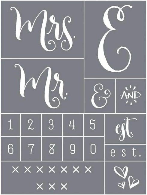 A Makers’ Studio | Tri Mesh Adhesive Stencil | Engagement | Reusable | DIY Art and Craft Stencils | Multi-Surface Adhesion | 9 x 12...