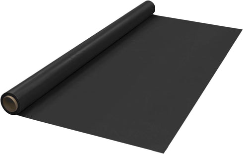 Party Essentials Plastic Banquet Table Roll Available in 27 Colors, 40" x 100', Black...