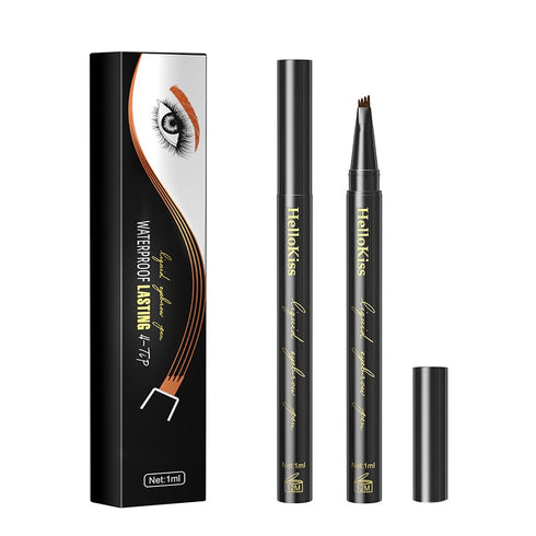 Hair-like Eyebrow Pen - Liquid Microfilling Brow Strokes Marker, Mimics Natural Eye Makeup Liners by “Linble” (#1 Soft Brown)...