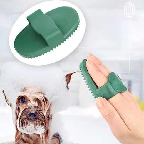 4 Pack Dog Grooming Brush Bath Washing Massage Brush with Handle Pet Shower & Bath Tools for Short & Long Haired Dogs and Cats...