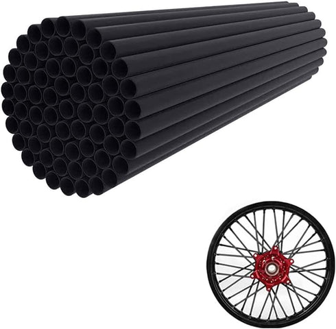 JFG RACING Bike Spoke Covers,Universal 72Pcs Dirt Bike Spoke Skins Wheel Wraps for 8"-21" Rims for Dirt Pit Bike Motorcycle Bicycle Wheelchair Dec...
