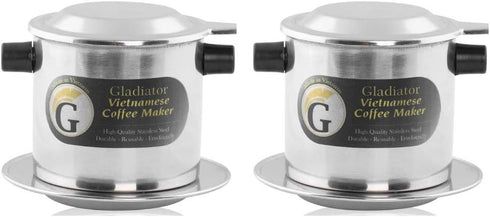 Vietnamese Coffee Maker Filter Set | French Press Style Coffee Filters | Pour Over Coffee Dripper | Portable Coffee Makers | Reusable Coffee Press...