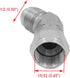 (2-PACK) 6502-05-05 Hydraulic Hose Adapter Fitting 5/16" Male JIC 37°Flare (1/2"-20UNF)× 5/16" Female JIC 37° Swivel (1/2"-20UNF) 45°Elbow Pipe Jo...