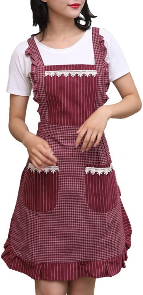 Cute Apron for Women with Pockets, Comfortable Kitchen Apron, Perfect for Cafe Shop, Baking, Gardening, Cooking....