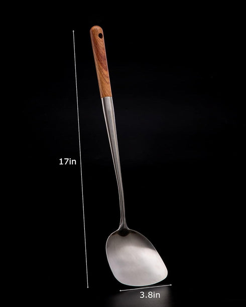 FJNATINH Wok Spatula - 17 Inch Stainless Steel Wok Turner for Cast Iron Skillet...