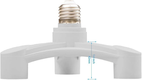 E26 E27 3 in 1 LED Light Bulbs Socket Adapter, 3 Way Standard Lamp Holder Splitter Converter for Home Commercial Lighting (Paws_3)...