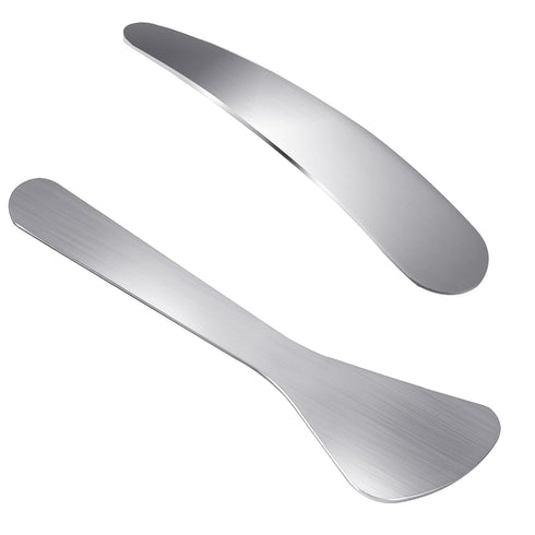 2Pcs Mini Metal Cosmetic Spatulas, Makeup Spatulas, Skincare Spatula, Cream Spatula, Beauty Accessories for Mixing and Sampling Plant Masks, Skin ...
