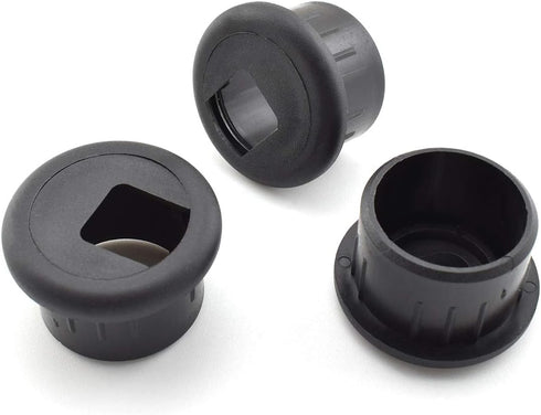 SDTC Tech 3-Pack 1 inch Desk Hole Wire Grommet Black Plastic Cable Cord Cover Organizers...