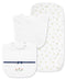 Little Me Baby 100% Cotton Gender Neutral Rosebud 3pcs Bib and Burb Set, 1 Size...