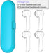 Electric Toothbrush Travel Case for Oral-B Toothbrushes - 4 Pcs Toothbrush Head Covers Compatible with Oral B Electric Toothbrush Heads (Blue)...