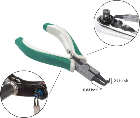 4 Pcs Mini Snap Ring Pliers Set Heavy Duty External/Internal Circlip Pliers with Straight/Bent Jaw for Ring Remover Retaining...